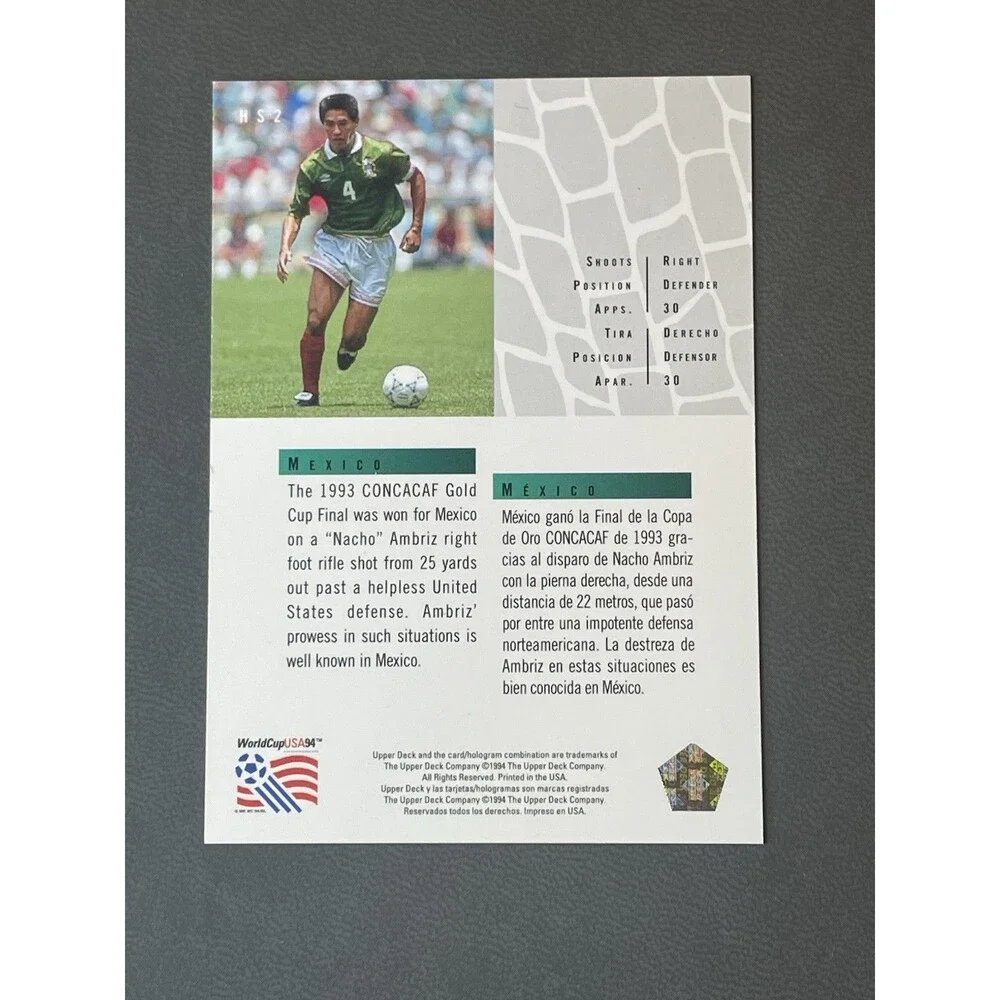 1994 Upper Deck World Cup English/Spanish Hot Shots Insert Set Baggio, Batistuta